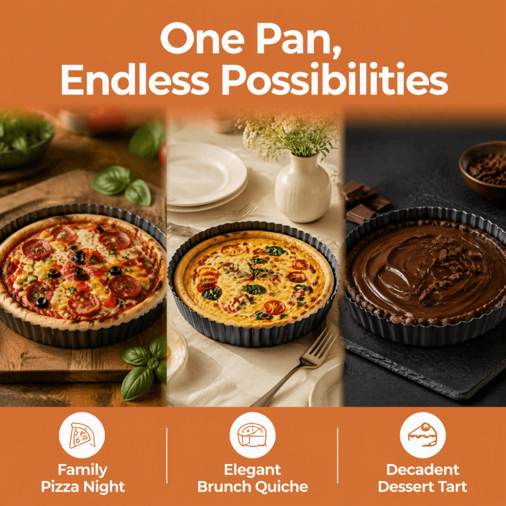 Tart Pan Loose - 실용적인 6/8/13인치 타르트 팬, 탄소강 재질의