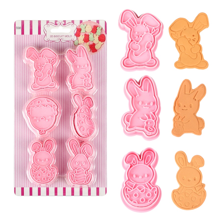 Kitchen Accessories For Baking - 6 개/대 부활절 토끼 쿠키 커터