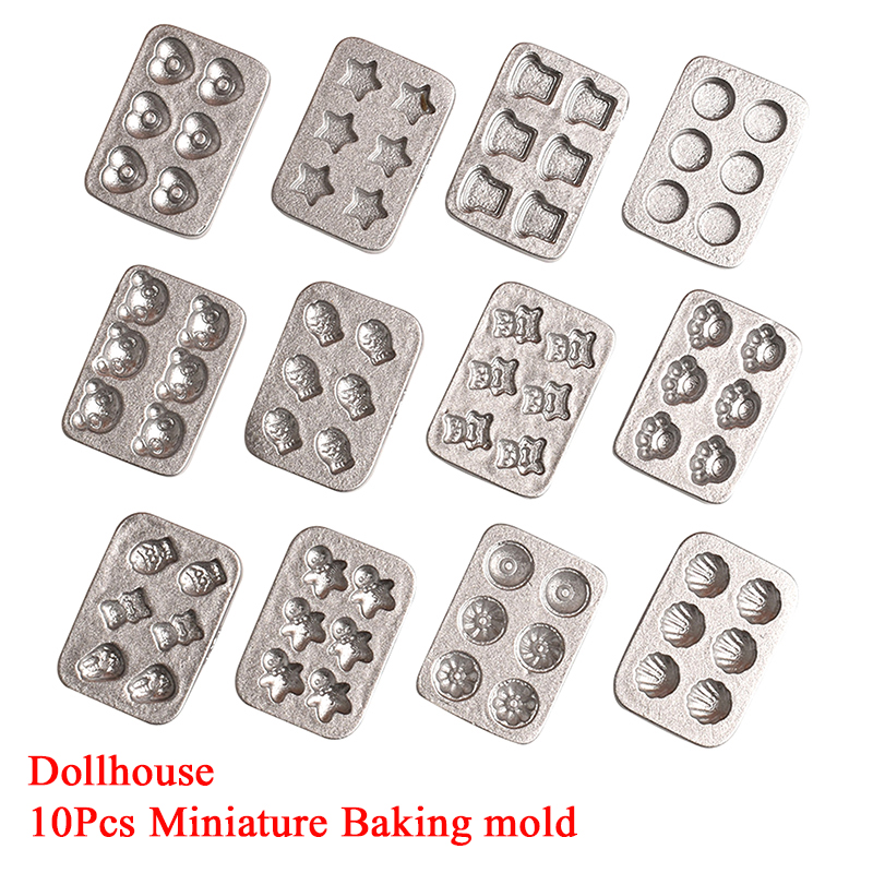 Kitchen With Baking Area - 10개 인형 집 미니어처 미니 케이크