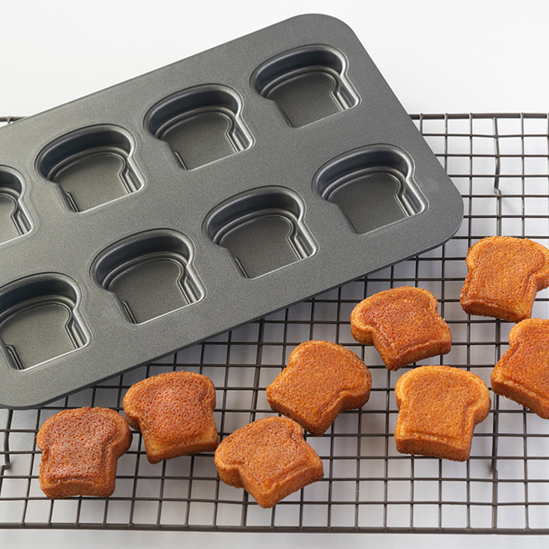 8 캐비티 토스트 빵 패턴 탄소강 케이크 금형 마들렌  - Kitchen Accessories For Baking 리뷰 및 가격