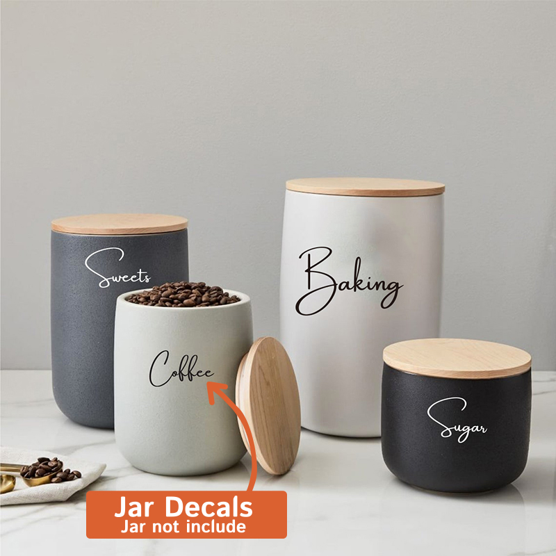 데칼 전용 8Pcs 주방 조직 용기 항아리 라벨 스티커 - Kitchen Baking Canisters 리뷰 및 가격