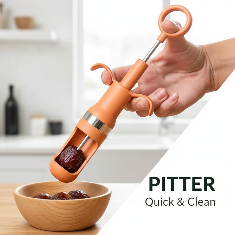 미끄럼 방지 손잡이가 있는 체리 및 붉은 대추 씨 제거 - Kitchen Accessories For Baking 리뷰 및 가격