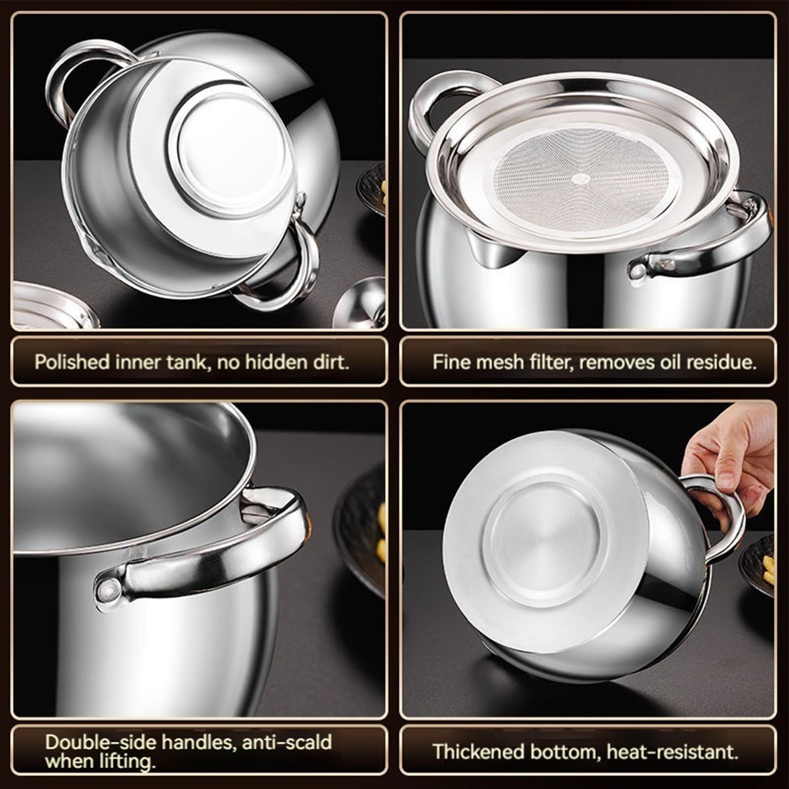 스테인리스 스틸 베이컨 기름 저장 용기, 거름망 뚜껑이 - Kitchen Baking Canisters 리뷰 및 가격