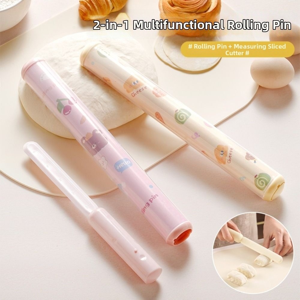 새로운 2in1 롤링핀 다기능 플라스틱 베이킹 빵 반죽 - Bread Baking Kitchen Utensils 리뷰 및 가격