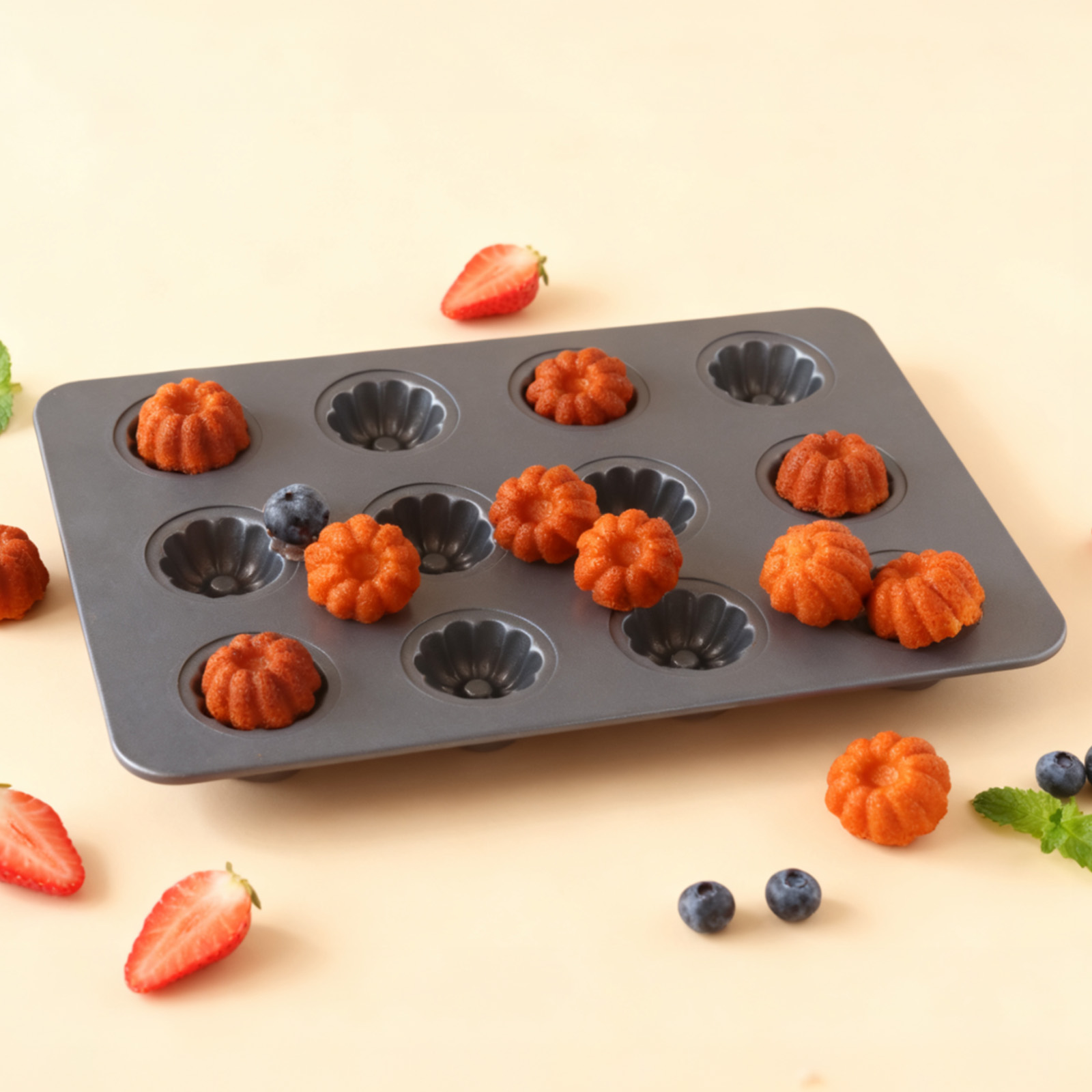 12구 미니 쿠글로프 베이킹 팬 탄소강 마들렌 머핀 케 - Bread Baking Kitchen Utensils 리뷰 및 가격