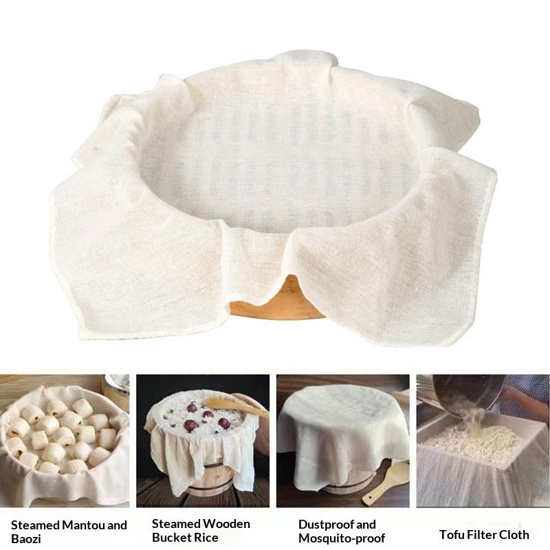 3Pcs 라운드 순수 코튼 스티머 천 40/60CM 논 - Kitchen Accessories For Baking 리뷰 및 가격