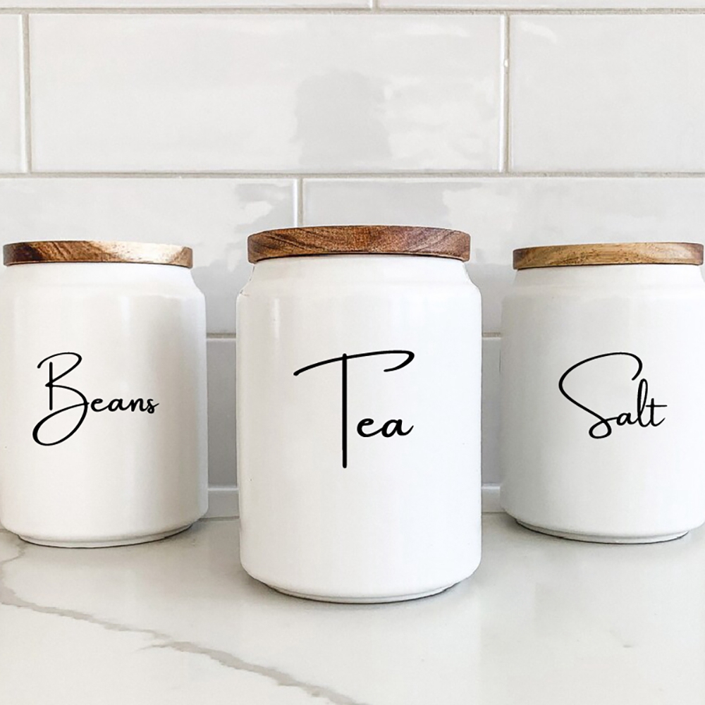 주방 조직 용기 항아리 라벨 스티커 방수 데칼 차 커피 - Kitchen Baking Canisters 리뷰 및 가격