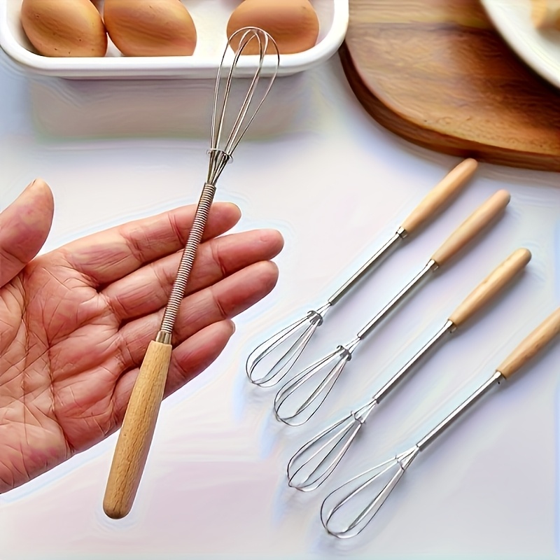 스테인리스 스틸 미니 계란 거품기 나무 손잡이 수동 거 - Kitchen Baking Must Haves 리뷰 및 가격