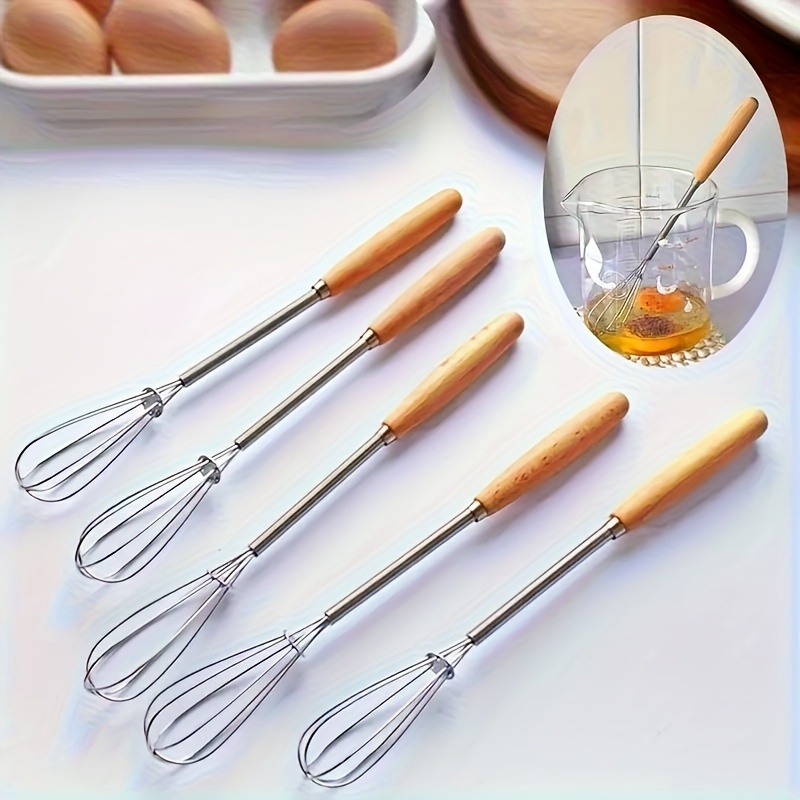 스테인리스 스틸 미니 계란 거품기 나무 손잡이 수동 거 - Kitchen Baking Must Haves 리뷰 및 가격